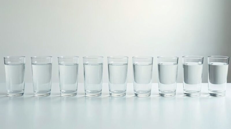 Ocho vasos de 237 mililitros son la referencia más citada para calcular el consumo diario.